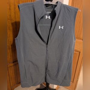 UNDER ARMOUR Grey Fleece Big & Tall Vest, Sz 3XLT, EUC!!!!